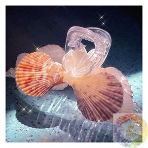 Pince à cheveux artisanale en coquillages naturels, accessoire de coiffure facile pour femmes et filles, idéal pour la plage, les voyages et la mode côtière, vente en gros - Product Image 5