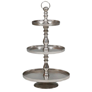 <b>Round</b> <b>Serving</b> <b>Trays</b> Metal Stainless Steel Dishes & Plates High Quality Metal Cake Stand For Engagement Party Table Decoration - Product Image 1