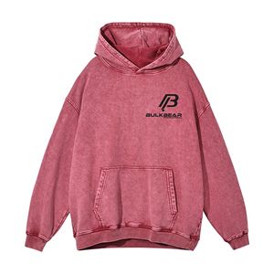 NO MOQ LOGO Custom Wholesale Women Distressed Acid Washed Hoodies - Product Image 6