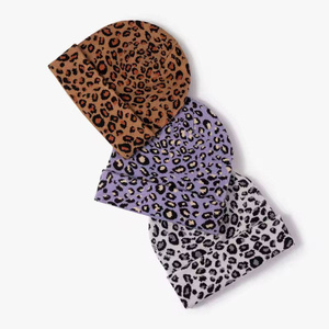 Leopard Print Beanie Hat 100% Acrylic Jacquard Knit Unisex Adult Size 56-58CM Casual <b>Winter</b> <b>Cap</b> - Product Image 3
