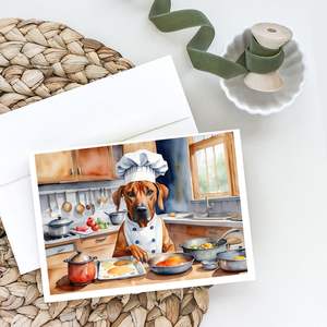 Lunatique Rhodesian Ridgeback 'The Chef' A7 Cartes de vœux Lot de 8 cartes vierges avec enveloppes Taille 5x7 - Product Image 2