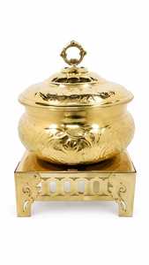 Copper Chafing Dish Stand Polished Exterior Copper Cover Multi-layer Coating Eco-Friendly <b>Buffet</b> <b>Warmer</b> Pot for Hotel Catering - Product Image 1