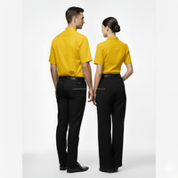 Uniforme de personnel unisexe jaune respirant, sur mesure, OEM, vente en gros