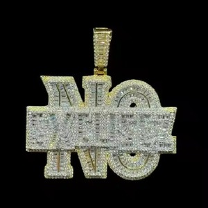 Luxury Gold Plated Hip Hop Charm Pendant no with Silver Finish and Brilliant Fashion Inspired Detailing - Product Image 1