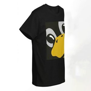 Camisetas de Cuello Redondo para Hombre, al por Mayor, con Logotipo Personalizado, Negras, de Alta Calidad, de Algodón y Poliéster, Transpirables, Estilo Urbano, Artículos de Alta Rotación - Product Image 3