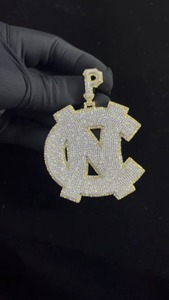 925 Silver <b>Custom</b> Letter pendant Gold Plated Customized VVS Moissanite Hip Hop Pendant <b>Custom</b> <b>Name</b> Charm <b>Necklace</b> For Men Women - Product Image 3