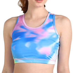 Soutien-gorge de sport respirant à maintien élevé personnalisé pour femme, idéal pour le yoga et les activités de plein air, en Spandex/Nylon, service OEM, vente en gros pour le fitness - Product Image 1