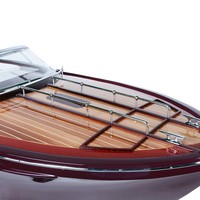 B089 - Modèle de bateau rapide Riva Rama en provenance du Vietnam, produits artisanaux pour la décoration de la maison, cadeaux personnalisés 94Lx26.7Wx28H cm