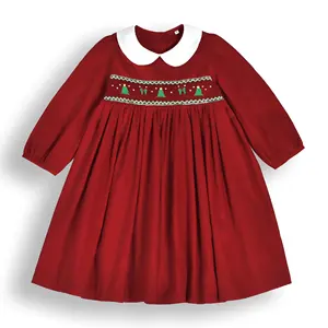 Robe de noël pour filles, rouge, Simple, élégante, natation à la main