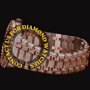 Reloj de pulsera de alta calidad con diamantes VVS y moissanita, estilo hip hop para hombre, disponible a precio de mayorista. - Product Image 2