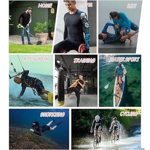 <b>Men</b> <b>Compression</b> <b>Shirt</b> Long Sleeve Rash Guard Graphic Print UV Protection Quick Dry Sportswear OEM Supplier - Product Image 6