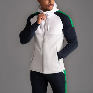 Survêtement à capuche pour homme, color-block, manches longues, fermeture éclair, poches latérales, coupe classique, style sportif, pour l'automne - Product Image 6