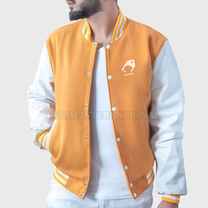 Wholesale Customized Made Letterman Winter <b>Jacket</b> <b>Leather</b> Sleeves Street Wear <b>Men</b> Letterman <b>Jacket</b> - Product Image 4