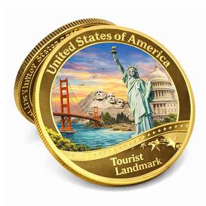 Monedas de desafío personalizadas de la Estatua de la Libertad de EE. UU., chapadas en oro, de imitación antigua moderna, con esmalte impreso UV - Product Image 3