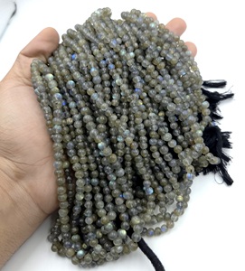 Perles rondes lisses en labradorite naturelle de qualité AAA, pierres précieuses en vrac pour la fabrication de bijoux, 4 mm, 6 mm, 8 mm, 10 mm, 12 mm, pierre semi-précieuse - Product Image 3