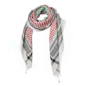 Shemagh Keffiyeh para Hombre |   Pañuelo Ghutra Árabe Tradicional |   Tocado Artesanal a Cuadros de Estilo Oriental |   Camiseta Táctica de Desierto 100% Algodón - Product Image 5
