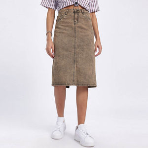 Jupe en jean légère pour femme, matière de qualité supérieure, best-seller, très tendance, disponible en gros, jupe en jean avec logo personnalisé - Product Image 1