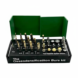 Kit de fraises pour osseodensification dentaire, ensemble de forets chirurgicaux pour implants et expansion osseuse, revêtement titane - Product Image 1