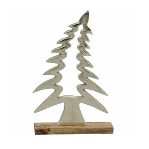 Elegant Silver Modern Aluminium Metal Christmas Tree Handmade With Creative base and star on top - Product Image 1