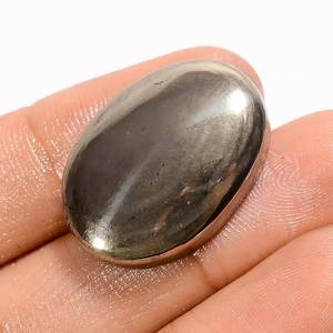 Cabochon de forme ovale en pyrite naturelle 100% de qualité supérieure unique pour la fabrication de bijoux aux prix de gros OEM en vrac - Product Image 3