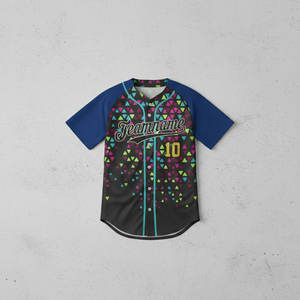 Nouveaux maillots de baseball unisexes en gros, haute qualité, 100 % polyester, manches courtes, étiquette personnalisée, tailles adultes, t-shirt de softball - Product Image 6