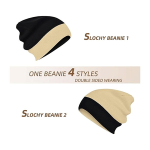 Vente en gros de bonnets de haute qualité avec logo jacquard personnalisé et doublure en satin à l'intérieur du bonnet - Product Image 6