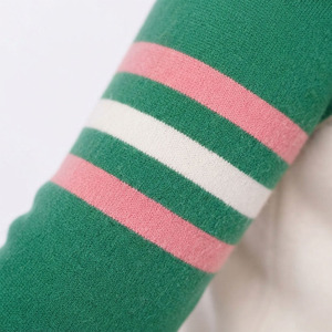 <b>Custom</b> University V Neck Cardigan Sorority Women's Sweater Pink Black Chenille Logo Wool Cashmere Knitted Breathable Striped - Product Image 6