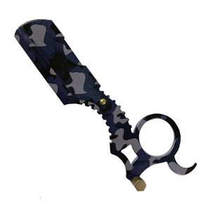 Premium Camouflage Folding Straight Barber <b>Razors</b> Finger Ring Replaceable <b>Blade</b> Holder Professional Salon Shaving Tools - Product Image 1
