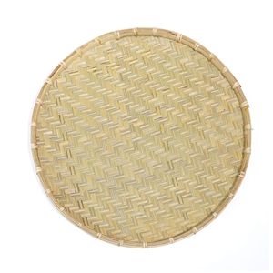 Handmade Eco Friendly Bamboo Woven Serving <b>Tray</b> Round Display <b>Tray</b> for Fruit Bread <b>Tea</b> Coffee and Restaurant Use - Product Image 4