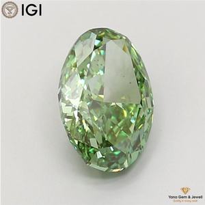 เพชรทรงรี สำหรับจี้สุดหรู สีเขียวสดใส ระดับความสะอาด VS2 น้ำหนัก 5.00 กะรัต พร้อมใบรับรอง IGI เพชร CVD ที่เพาะเลี้ยงในห้องปฏิบัติการ - Product Image 5