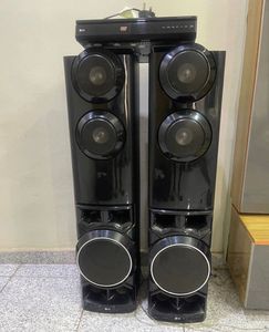FAST SHIPPING Glossy Floor <b>Standing</b> Column <b>Speaker</b> Set Dual Woofer Tower Audio System for Home Entertainment - Product Image 1