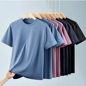 เสื้อยืดแขนสั้นผู้ชาย ผ้าฝ้าย 100% คอกลม ทรงปกติ สีพื้น เรียบง่าย ระบายอากาศด้านหน้า เป็นมิตรกับสิ่งแวดล้อม ป้องกันรอยยับ คุณภาพสูง - Product Image 5