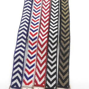 Chevron Beaded Purse Strap Adjustable Beaded <b>Bag</b> Strap Clear <b>Bag</b> Handmade Bead Accessory Game Day <b>Camera</b> Strap - Product Image 1