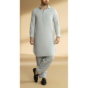 Traje Tradicional Shalwar Kameez para Hombre, Elegante, Mezcla de Algodón, Cómodo para Usar Todo el Día - Product Image 1