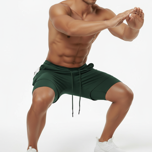 Quick Dry Hot Sale Cheap Custom Logo Two in One Sports Running Workout Shorts for Men Polyester Spandex Double <b>Layer</b> Shorts - Product Image 4