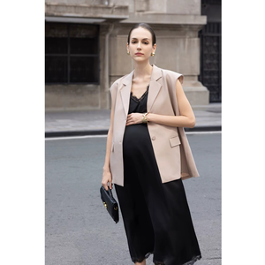 Breathable Solid Front Woven V-neck Single Button Regular 78% Polyester 18% Rayon 4% Spandex Woolen Hand Embroidery Women's - Product Image 1