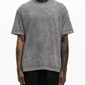 Camiseta Oversize de Algodón 100% para Hombre, Estilo Casual Urbano, de Secado Rápido, con Parches Desgastados, Manga Corta, Corte Relajado y Ajustado, Colección 2026 - Product Image 5