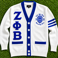Pull cardigan d'hiver Zeta Phi Beta pour femme, personnalisé, en tricot, style universitaire, en acrylique et chenille, brodé, fabricant OEM