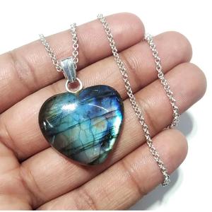 Colgante de Plata de Ley 925 con Gema de Rubí Natural, Diseño Geométrico Bohemio, Joyería Unisex - Product Image 4