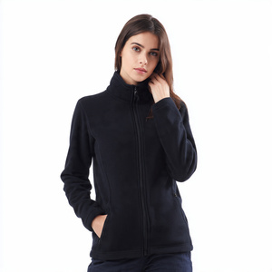 Chaqueta polar con bolsillo en el pecho para mujer, chaqueta polar con cuello alto, chaqueta polar gruesa para mujer, ropa de calle para mujer - Product Image 5