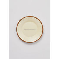 Assiette de service en émail, impression de logo personnalisée, assiettes à dîner en métal, réutilisables, qualité supérieure, assiettes de service, assiette en céramique, dernière tendance