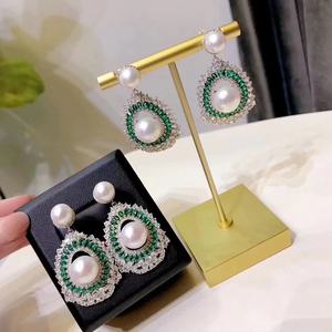 12-13mm Natural <b>Pearl</b> Dangle <b>Earrings</b> with 925 Sterling <b>Silver</b> High Heel Design Strong Light Slight Flaws in Gift Box - Product Image 1