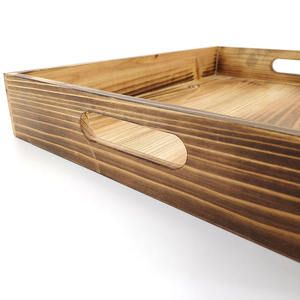 Plateau de service rond en bois d'acacia naturel, best-seller, plateau en bois pour la présentation des aliments, décoration de cuisine, salle à manger, maison, article de table - Product Image 2
