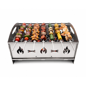 Parrilla de Carbón Portátil Plegable de Acero Inoxidable Premium Moderna Metal Drake para Exteriores, con Pinchos para Kebab, Ideal para Jardín y Camping - Product Image 2