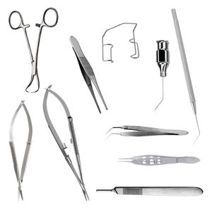 Ensemble d'instruments ophtalmiques professionnels, outils chirurgicaux de microscopie oculaire de qualité supérieure, acier inoxydable, fabrication OEM - Product Image 1