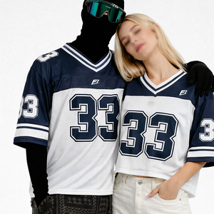 Camiseta Deportiva Retro Vintage Unisex de Fútbol Americano, Personalizada con Sublimación, Talla Grande, Transpirable, Estilo Urbano - Product Image 3