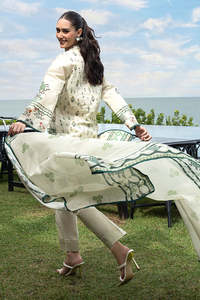 Ensemble Kurta traditionnel pour femmes, en lin, longueur cheville, brodé, coupe ample, vêtements décontractés, style Inde Pakistan - Product Image 5