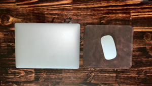 Tapis de souris en cuir véritable, sensation de cuir authentique, tapis de bureau en cuir pleine fleur pour écrivains LMP-0119 - Product Image 3