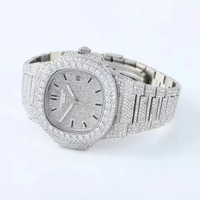 Montre de luxe Hip Hop personnalisée en alliage de quartz et acier inoxydable, avec moissanite moderne, passe le test du diamant, prix abordable, 41 MM, saphir