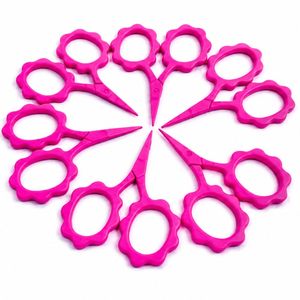 Petits ciseaux à fleurs brodés, couleurs assorties, pointe aiguisée, acier inoxydable, ciseaux à effiler les cheveux - Product Image 1